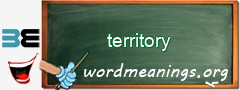 WordMeaning blackboard for territory